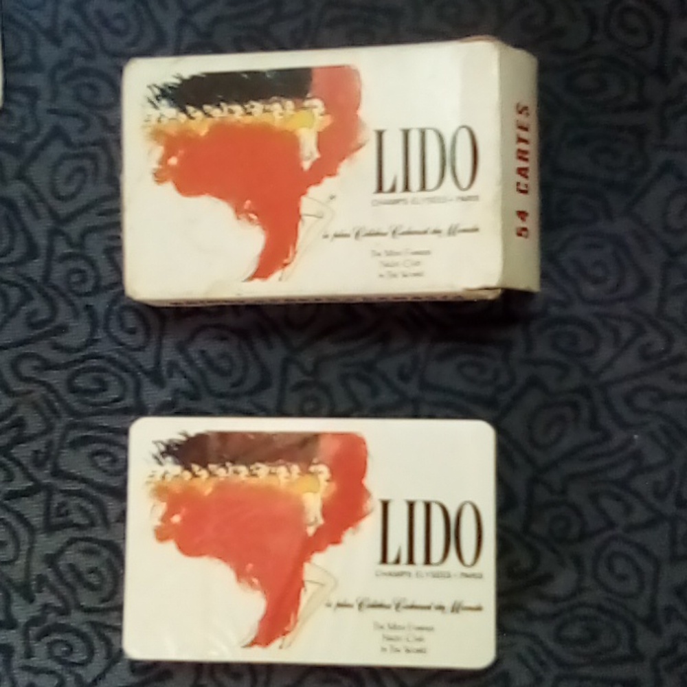 Lido Paris Deck of Cards from the most famous nightclub in the world. RHF Rare..